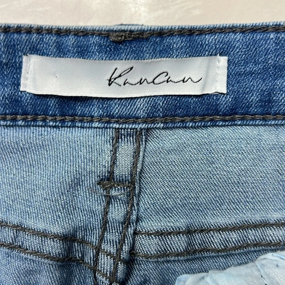 94. KanCan Distressed Jean Miniskirt Sz 5/26 frayed bottom